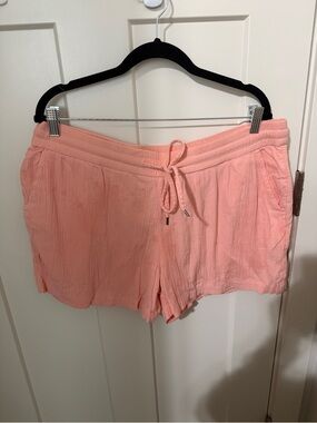 Style & Co. Peach Pink Drawstring Athletic Shorts